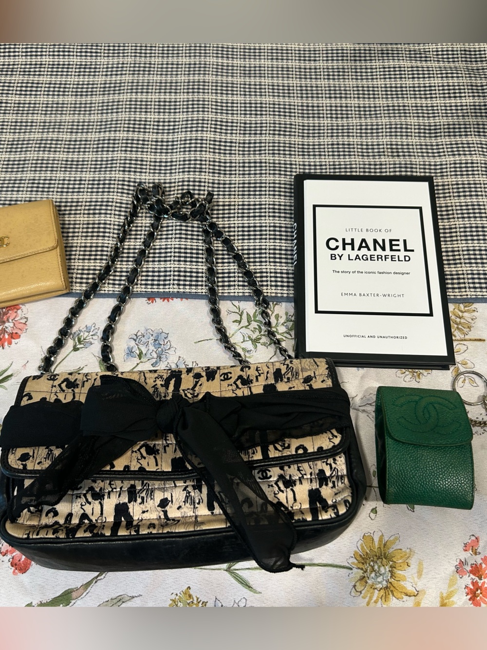 Authentic Vintage Chanel Madamoiselle Choco Bar Scarf bag Limited Edition